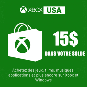 Carte cadeau Xbox Live 15 $ – USA