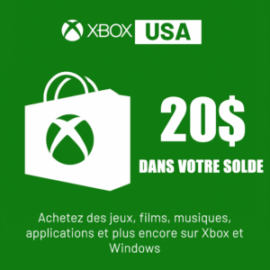 Carte cadeau Xbox Live 20 $ – USA