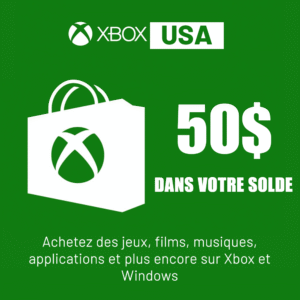 Carte cadeau Xbox Live 50 $ – USA