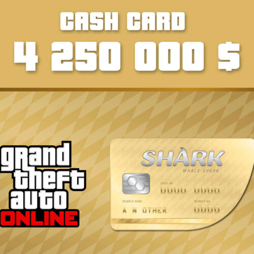 Grand Theft Auto Online $4,250,000 The Whale Shark Cash Card UK – Xbox One / Xbox Series X|S Xbox (Europe)