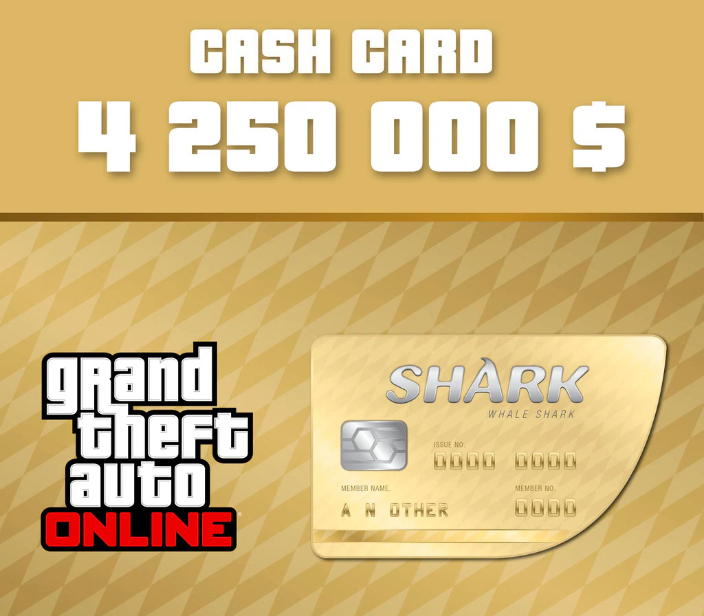 Grand Theft Auto Online $4,250,000 The Whale Shark Cash Card – Xbox One / Xbox Series X|S Xbox (Europe)